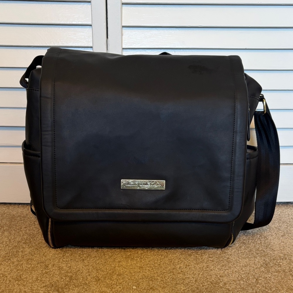 Petunia Pickle Bottom backpack diaper bag in black matte